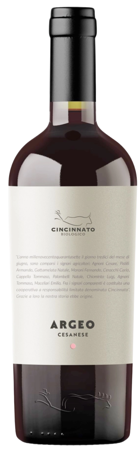 A bottle of Argeo Cesanise Italian red wine, available at Browns Valley Market in Napa